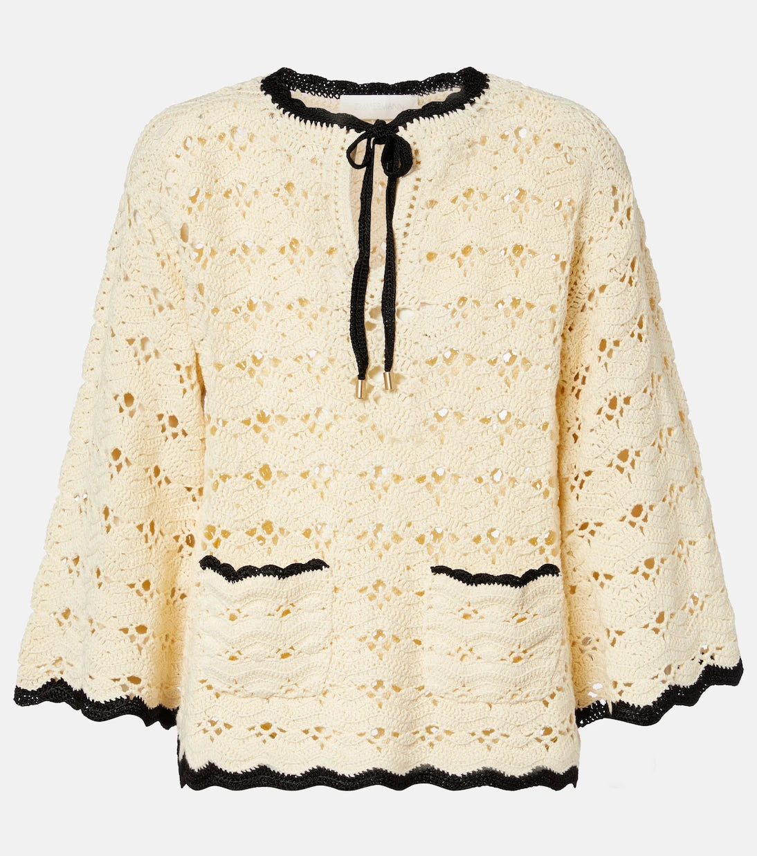 Zimmermann - Aster crochet cotton top