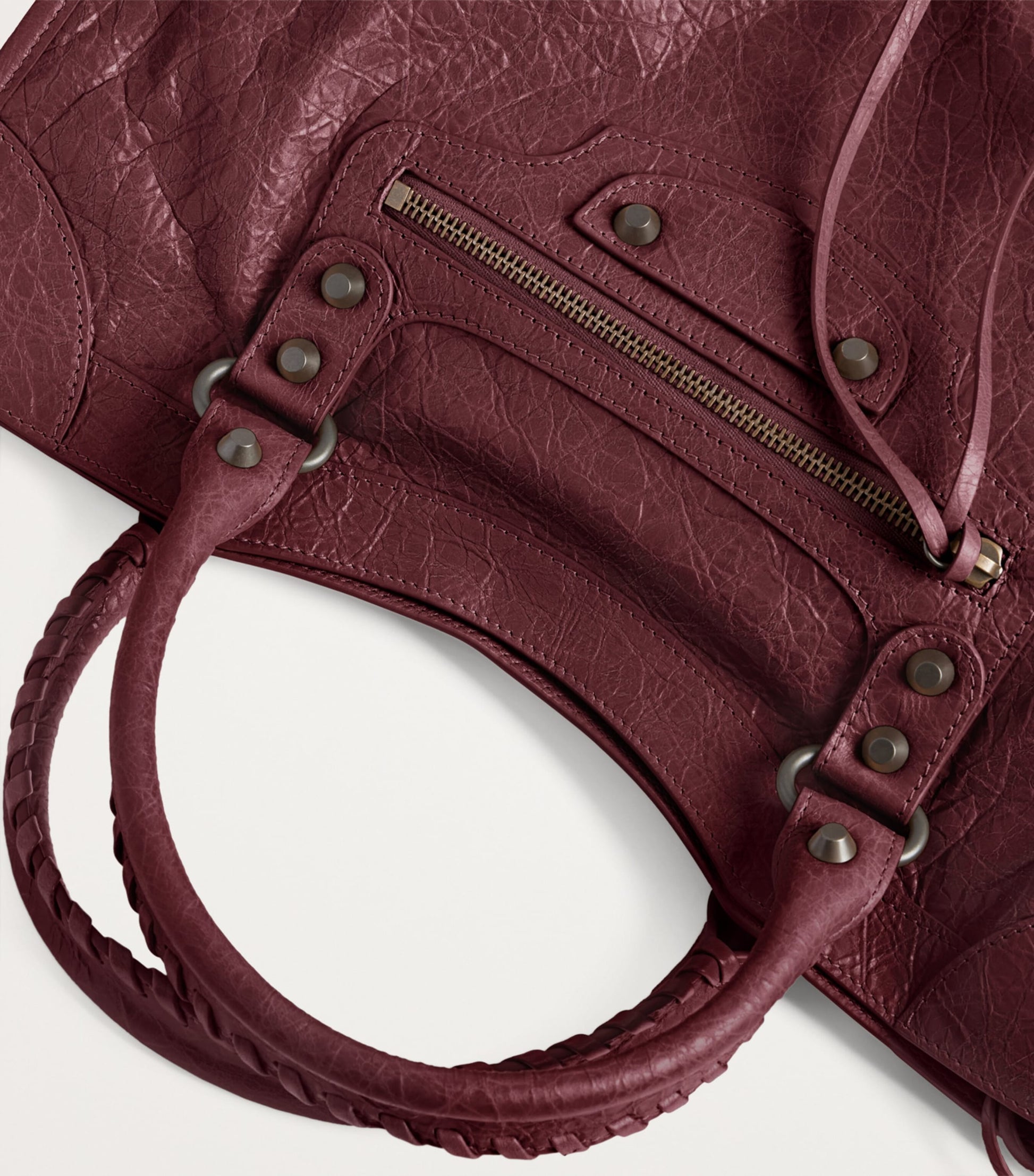 Balenciaga Red Medium Leather Le City Top-Handle Bag