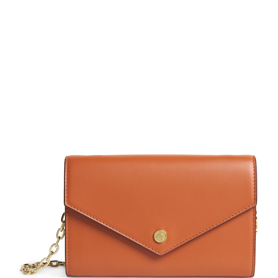 Tan Leather Chain Wallet