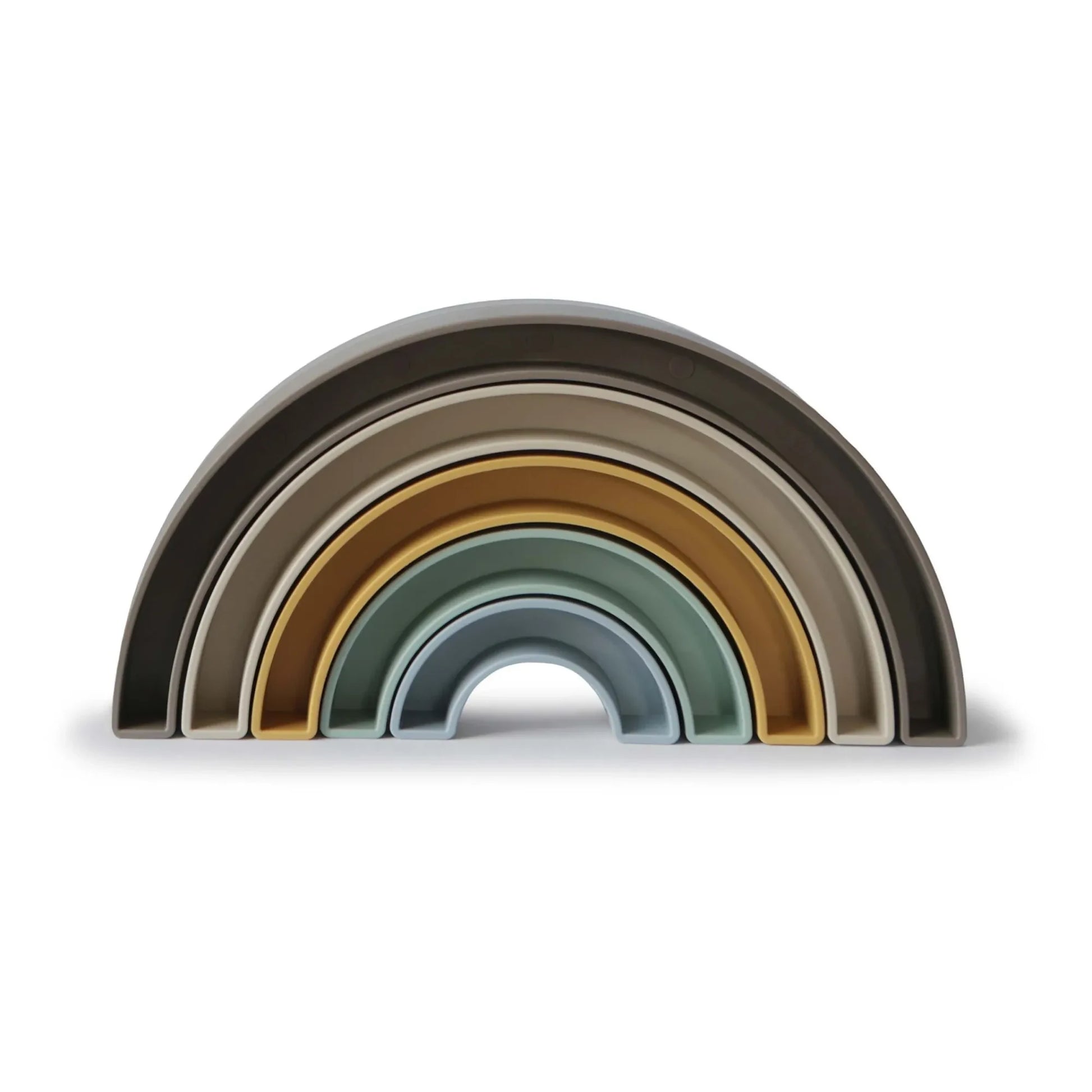 Mushie - Stacking Rainbow | Dark grey