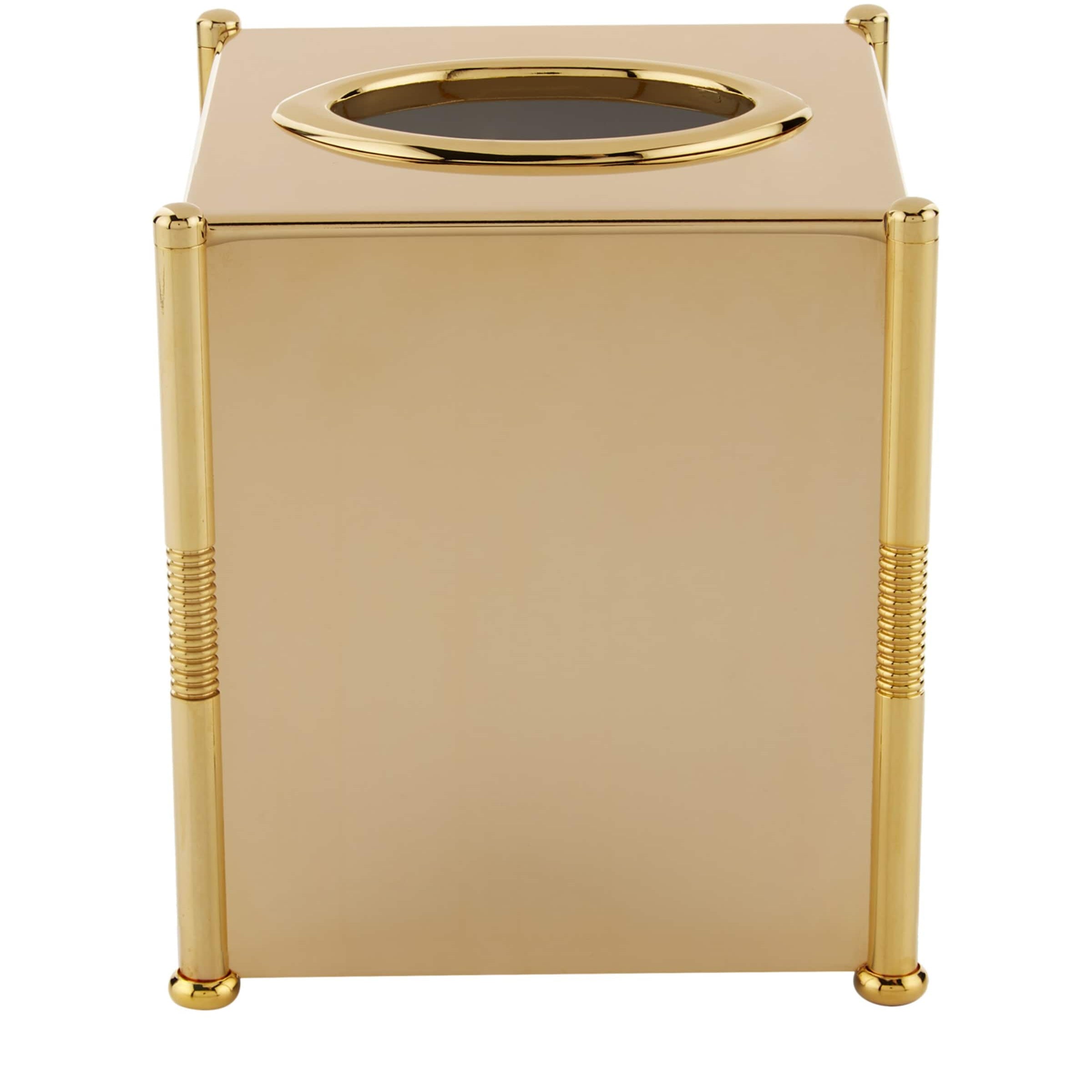 ZODIAC Cylinder Gold-Plated Tissue Box