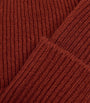 Burgundy Cashmere Slouchy Ribbed Beanie