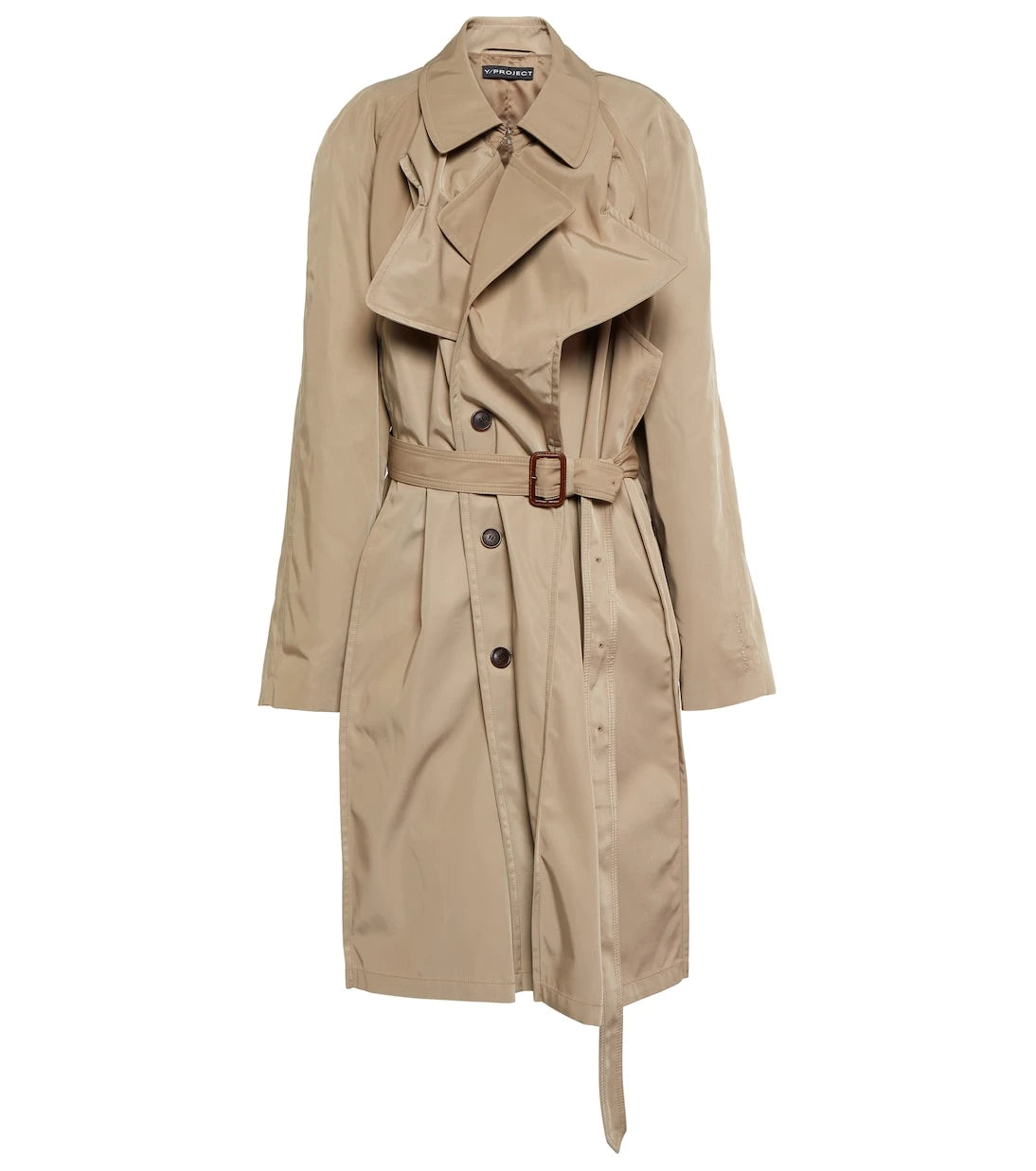 Y/Project - Layered belted trench coat