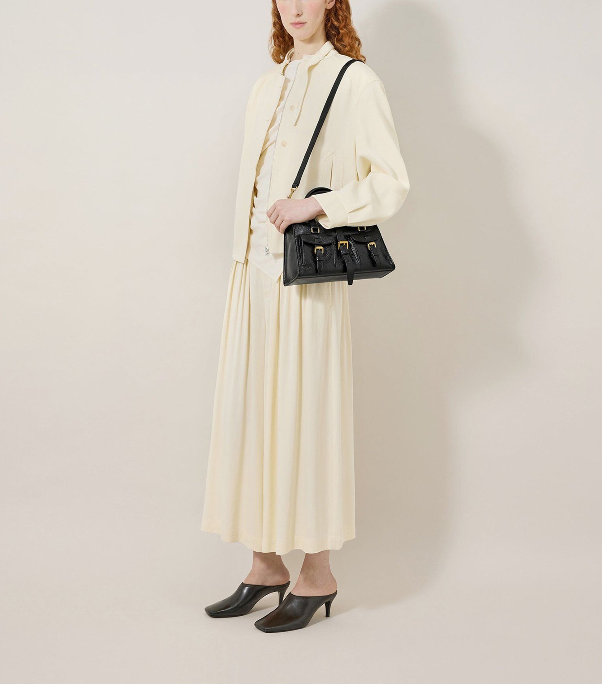 Small Leather Roxanne Top-Handle Bag