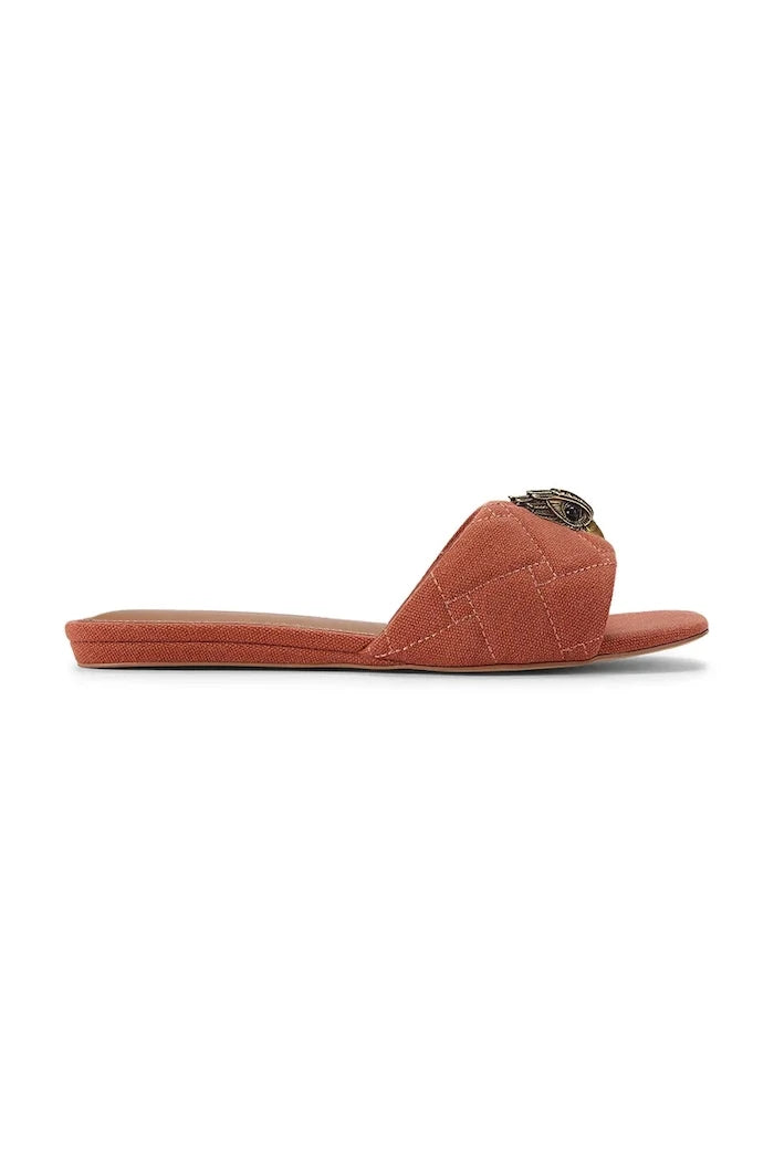 Kurt Geiger London Kadın Düz Taban Terlik Kensington Flat Sandal Rust
