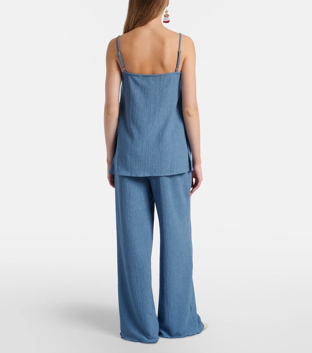 Jade Swim - Mika seersucker wide-leg pants