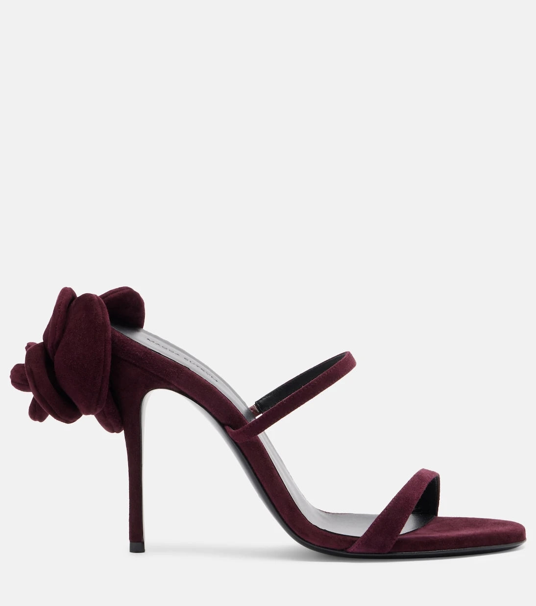 Magda Butrym - Floral-appliqué suede mules