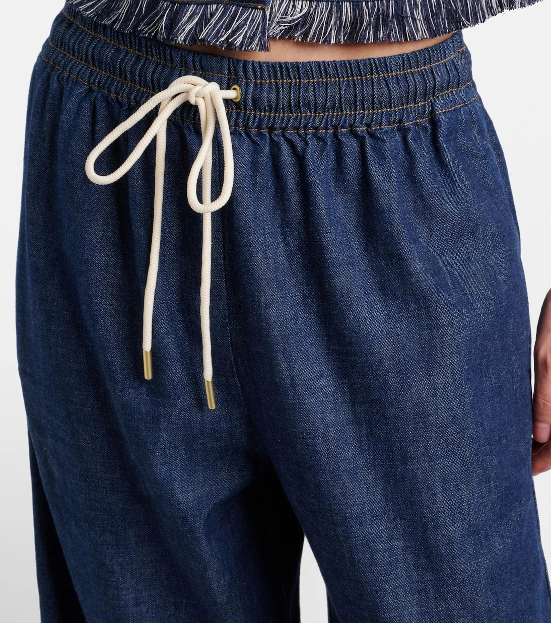 Zimmermann - Rhiannon fringed denim wide-leg jeans