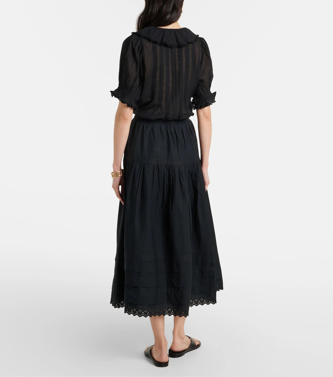 Dôen - Sebastiane cotton poplin midi skirt