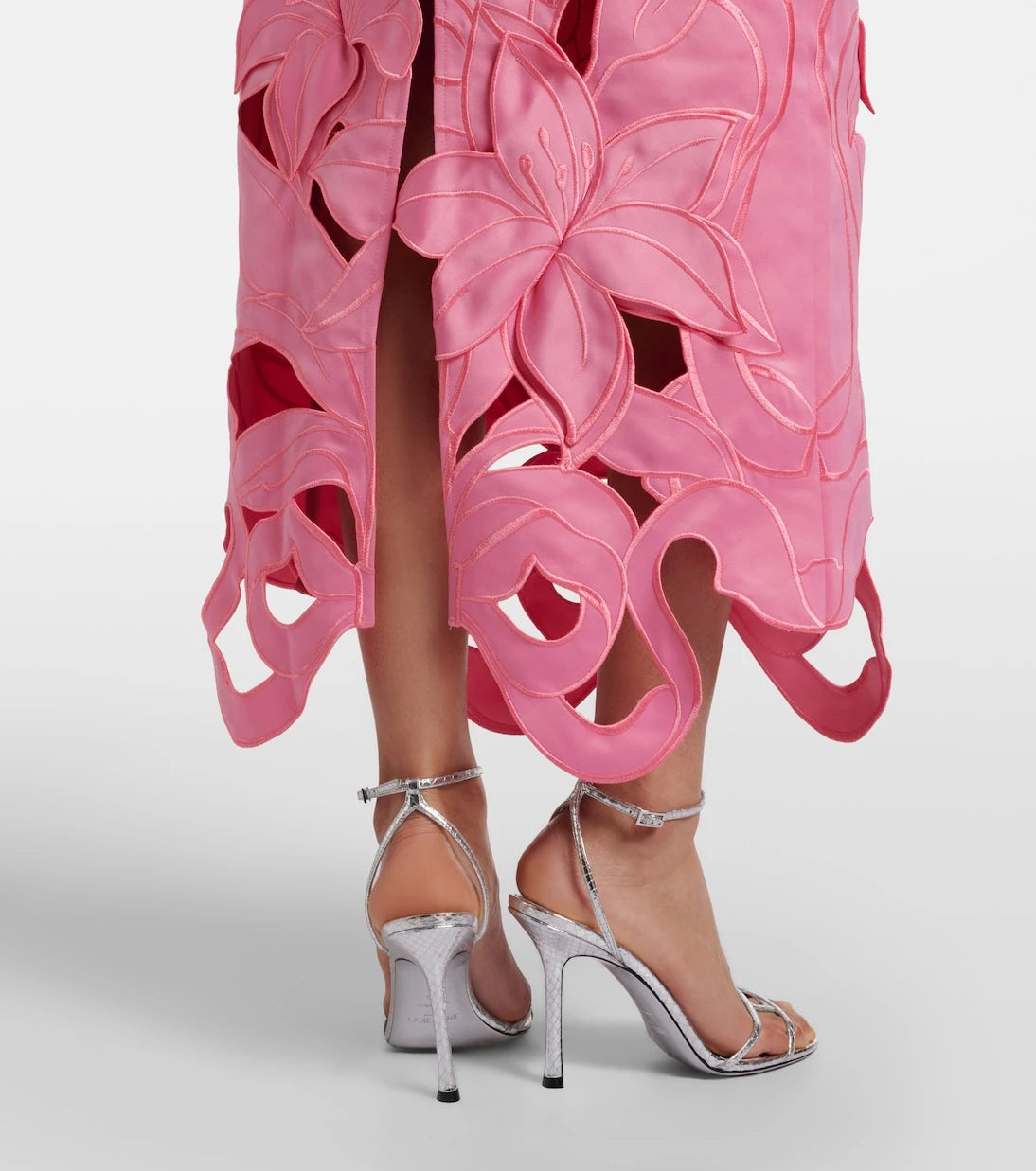 Leo Lin - Rayna floral-appliqué bustier gown