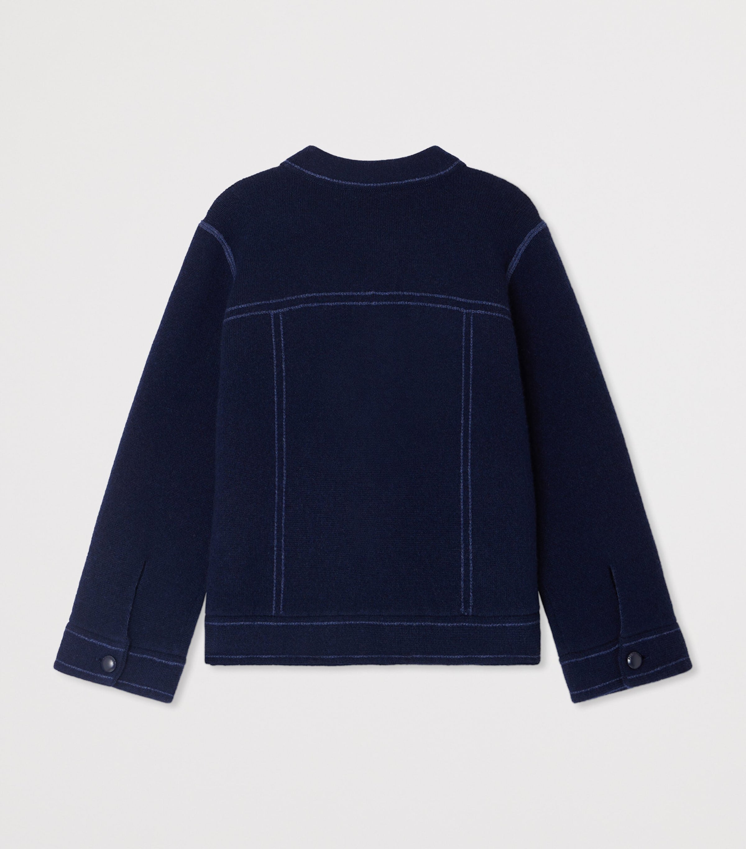 Wool-Cashmere Denim-Effect Jacket (10-14 Years)