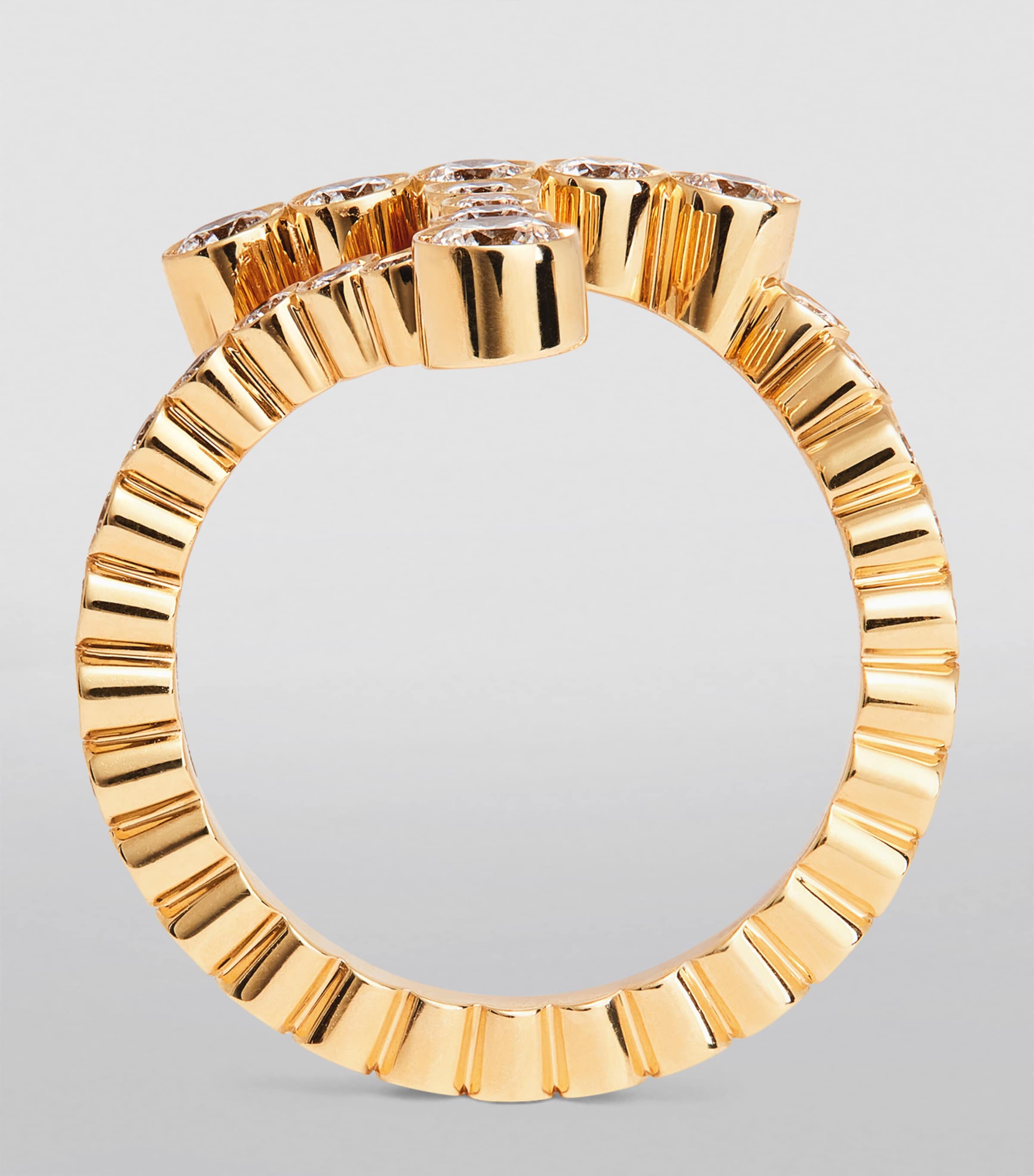 Yellow Gold and Diamond Ensemble 'T' Ring