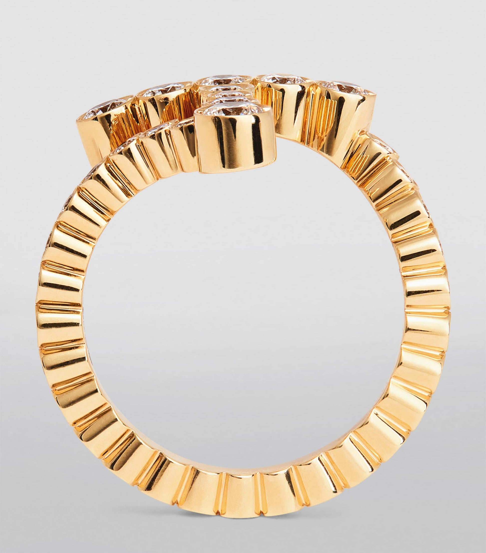 Yellow Gold and Diamond Ensemble 'T' Ring