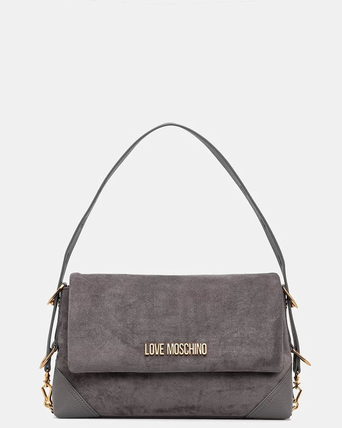 Love Moschino чанта дамска от имитация на велур