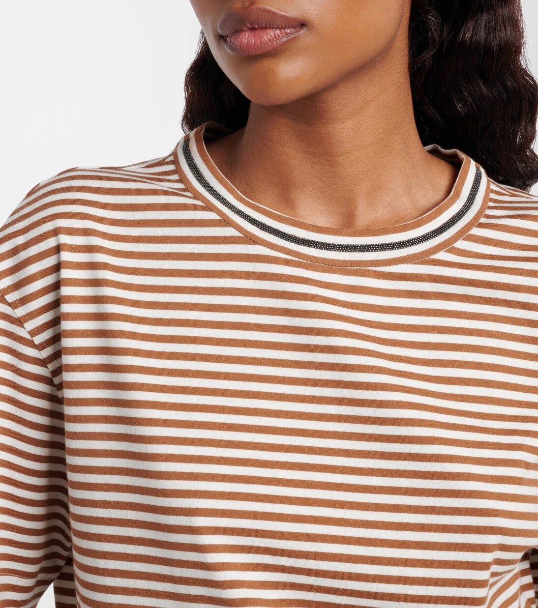 Brunello Cucinelli - Striped oversized cotton jersey T-shirt