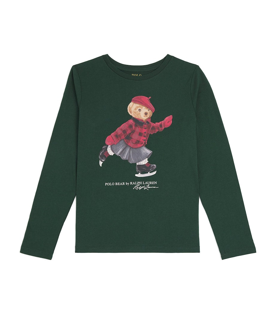 Ralph Lauren Kids Long-Sleeve Skating Polo Bear T-Shirt (6-14 Years)