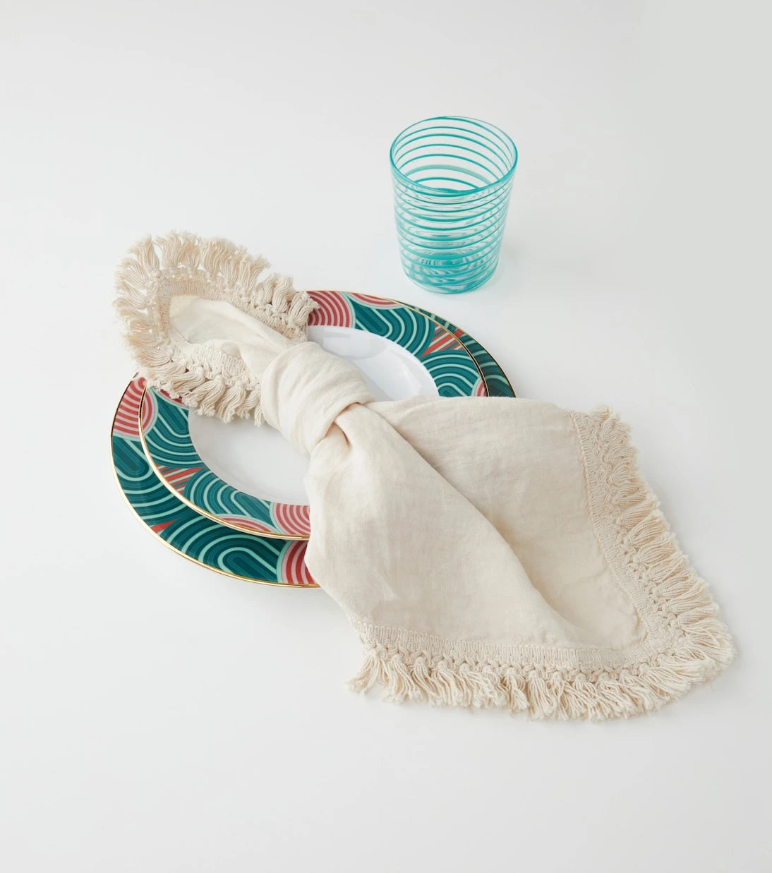 Once Milano - Set of two fringed napkins