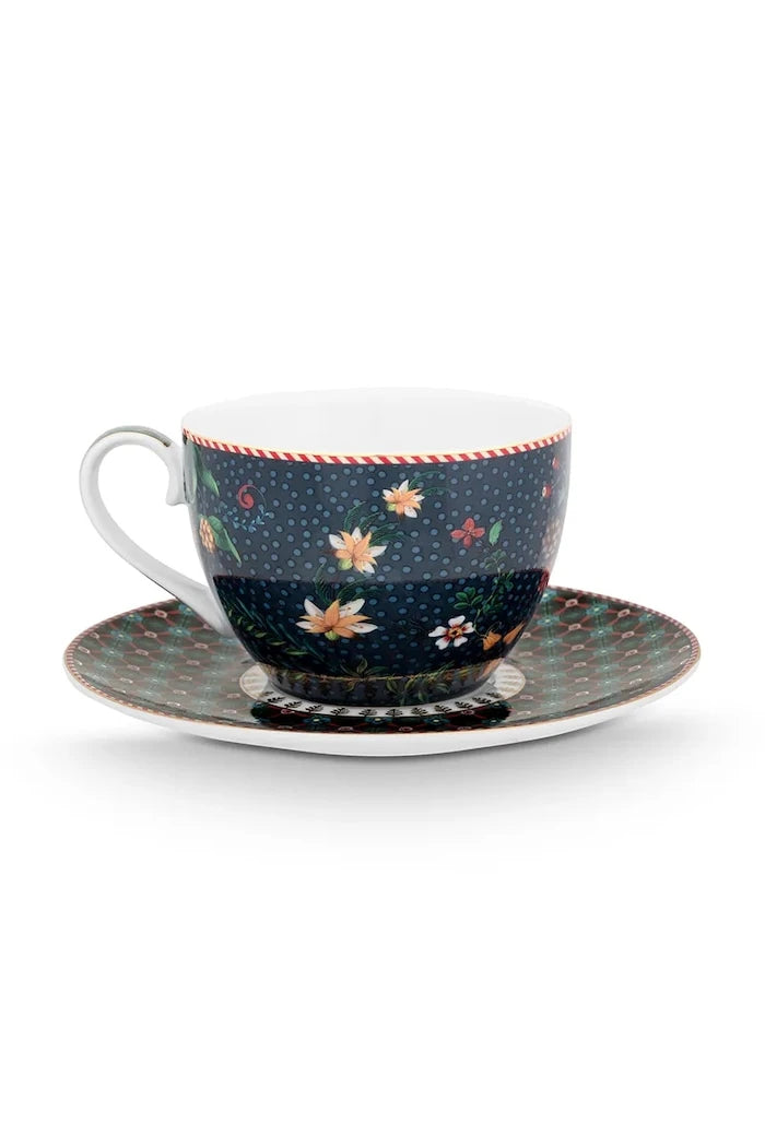 Pip Studio Berry Blues 280 ml Fincan ve Tabak Seti (2 Parça)