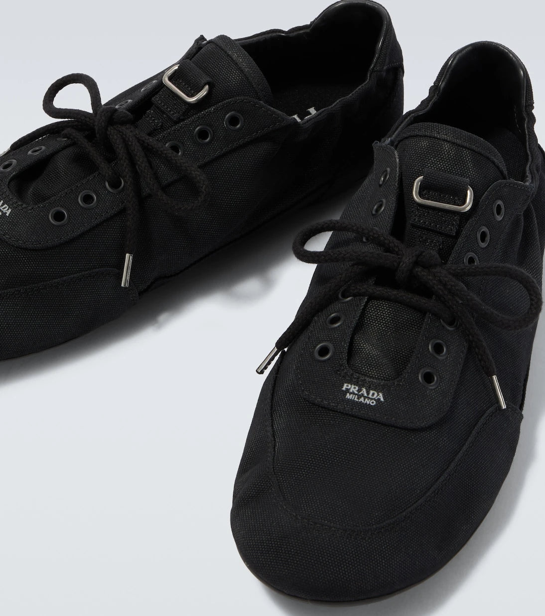 Prada - Collapse canvas sneakers