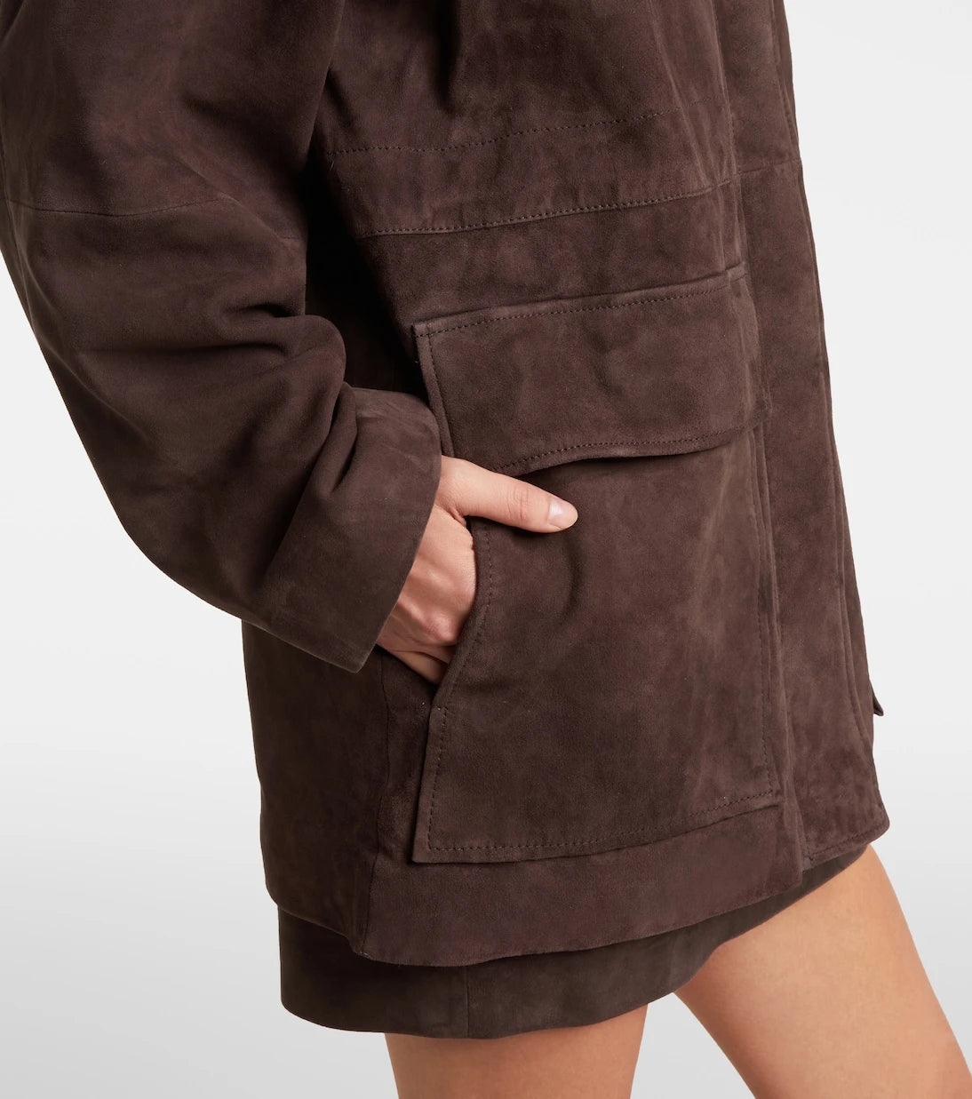 Rotate - Oversized suede jacket