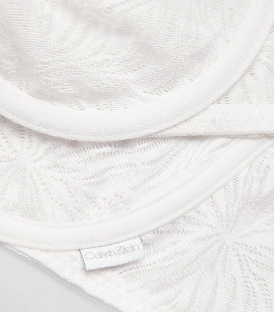 Calvin Klein White Sheer Marquisette Demi Bra