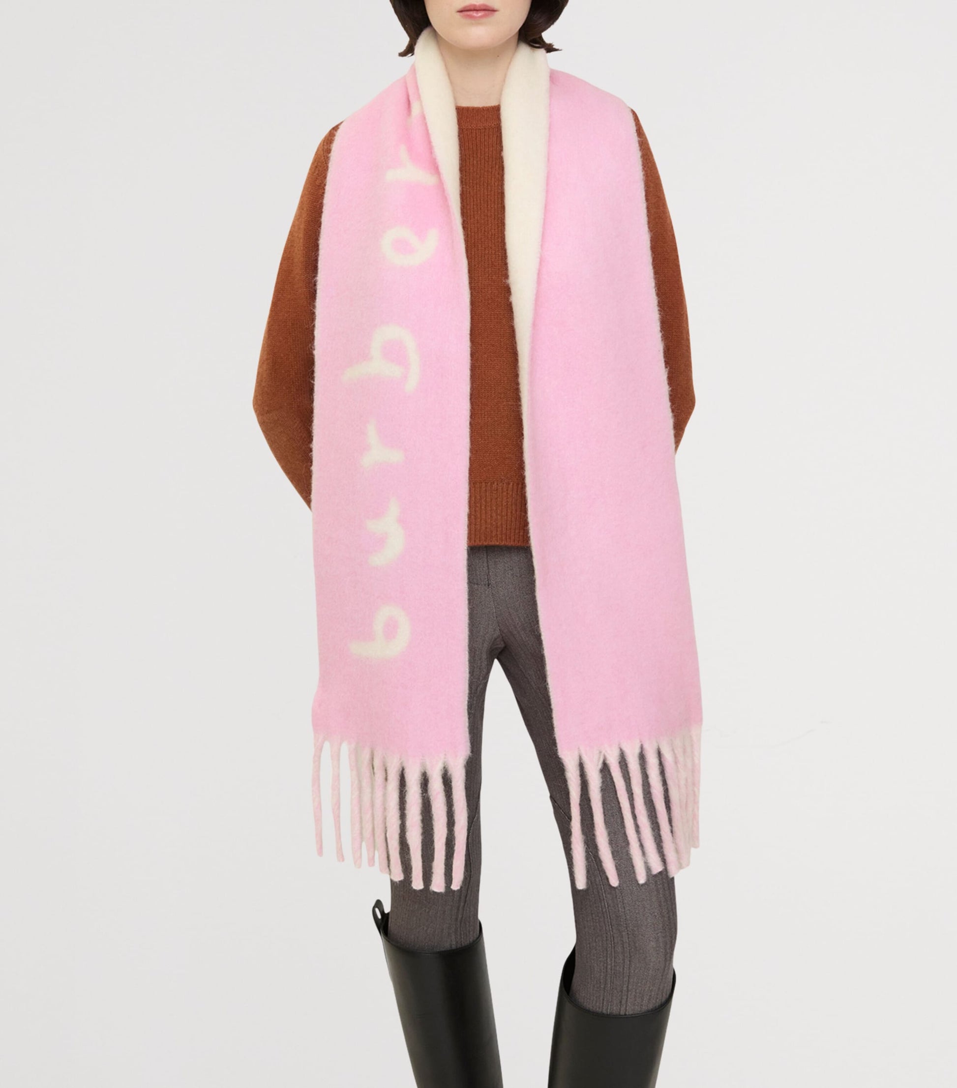 Alpaca Wool-Blend Reversible Scarf