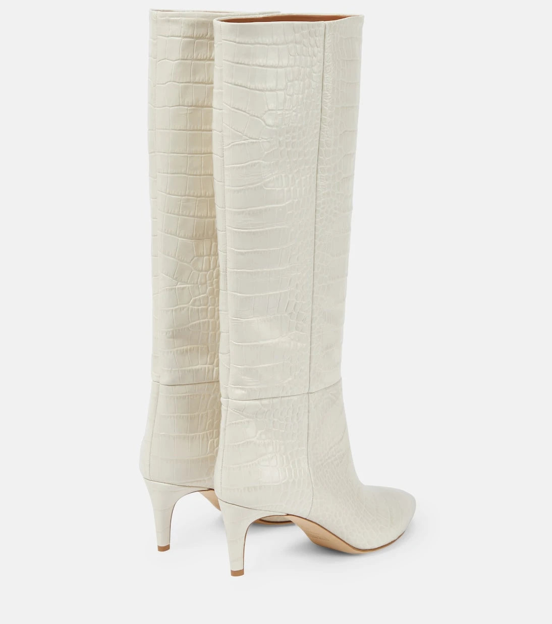 Paris Texas - Croc-effect leather knee-high boots