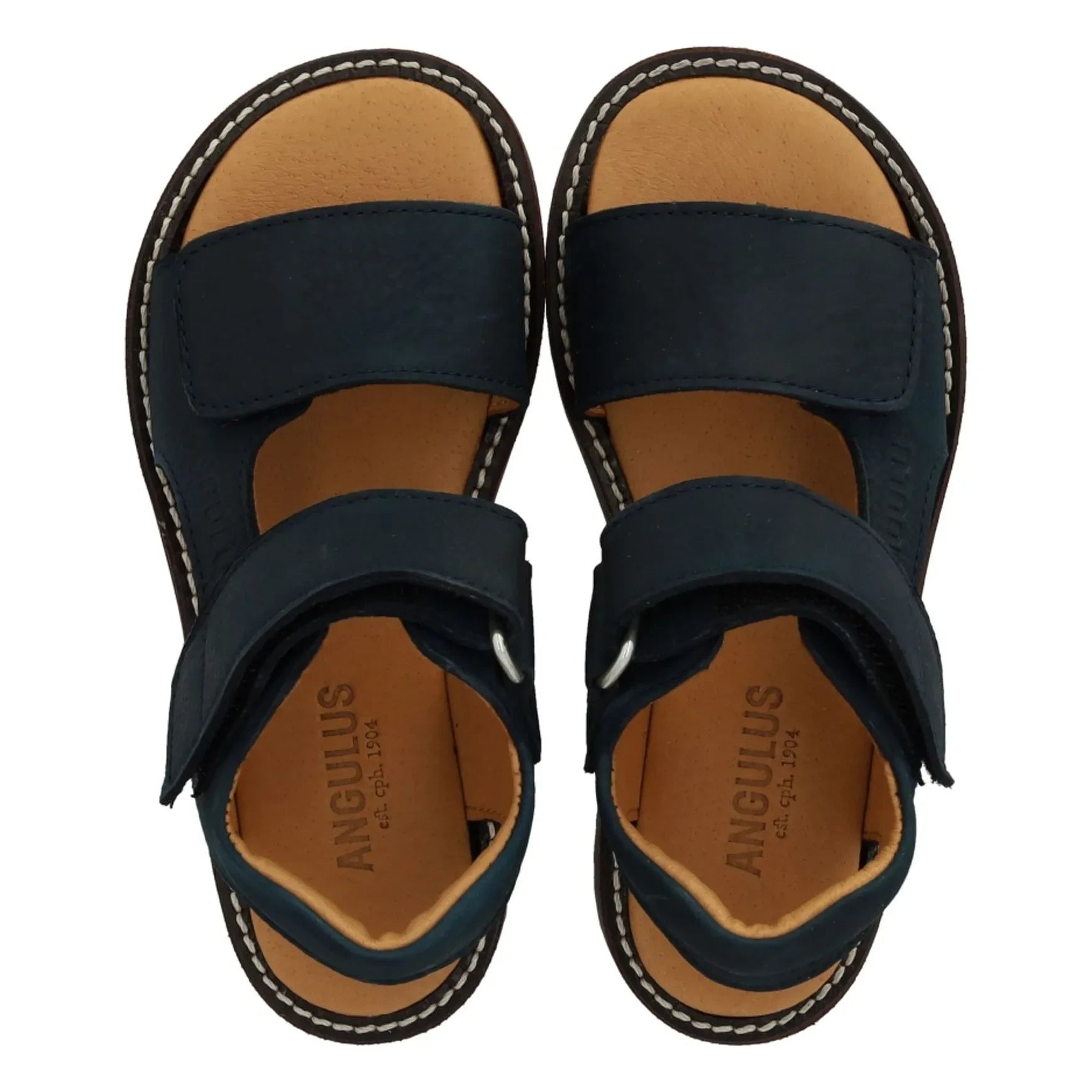 Angulus - Double Scratch Nubuck Sandals | Navy blue