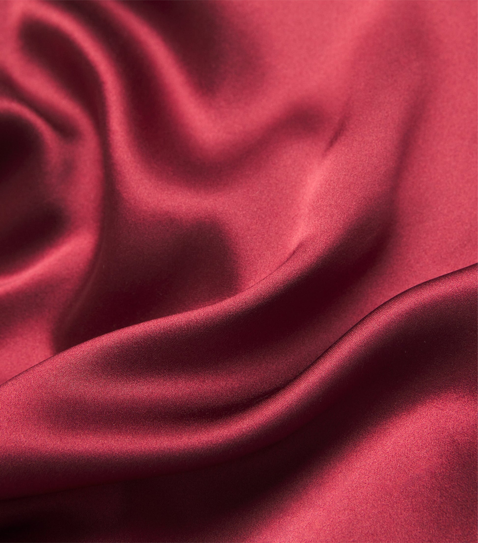 L'Agence Red Silk Cropped-Sleeve Dani Blouse