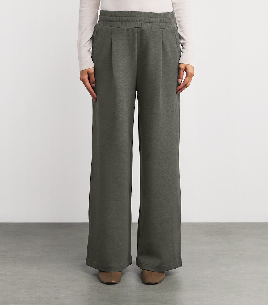 Varley Grey The Extra Wide Leg Trousers