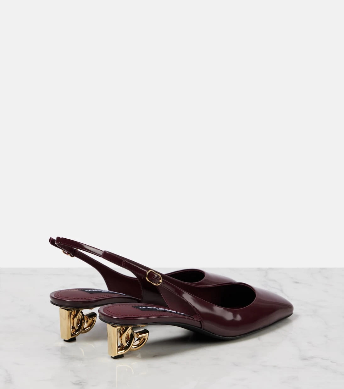 Dolce&Gabbana - DG 40 patent leather slingback pumps