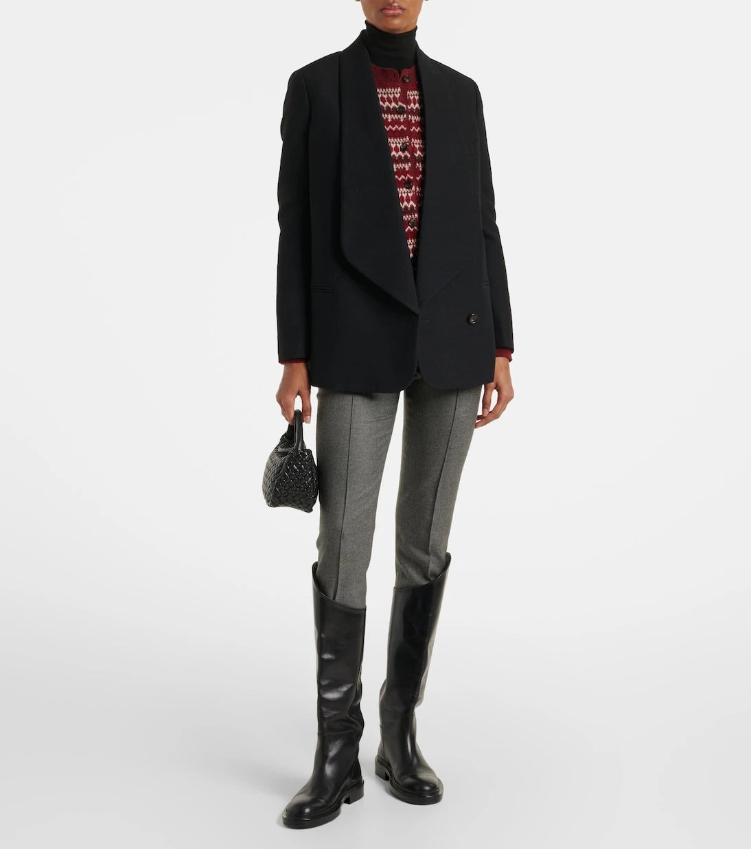 Loro Piana - بنطال ميك الكشمير بقصّة ضيقة