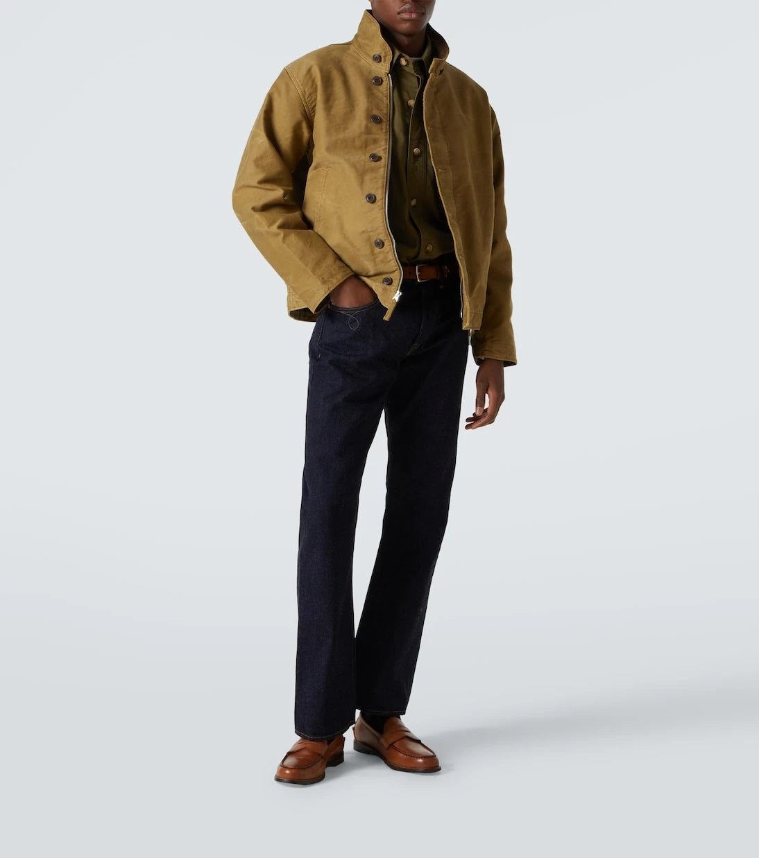 RRL - Corduroy-trimmed cotton jacket