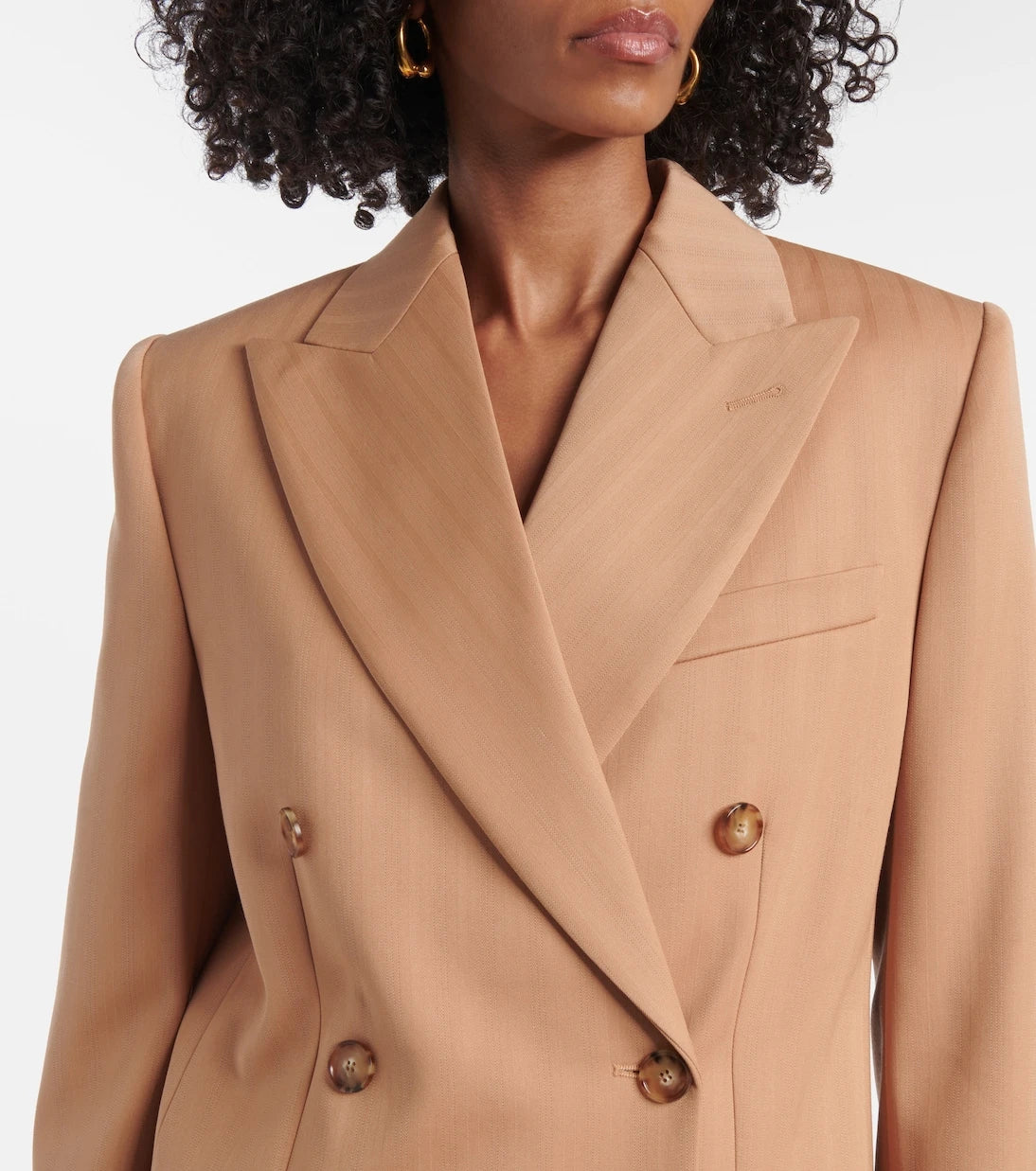 Stella McCartney - Striped double-breasted wool blazer