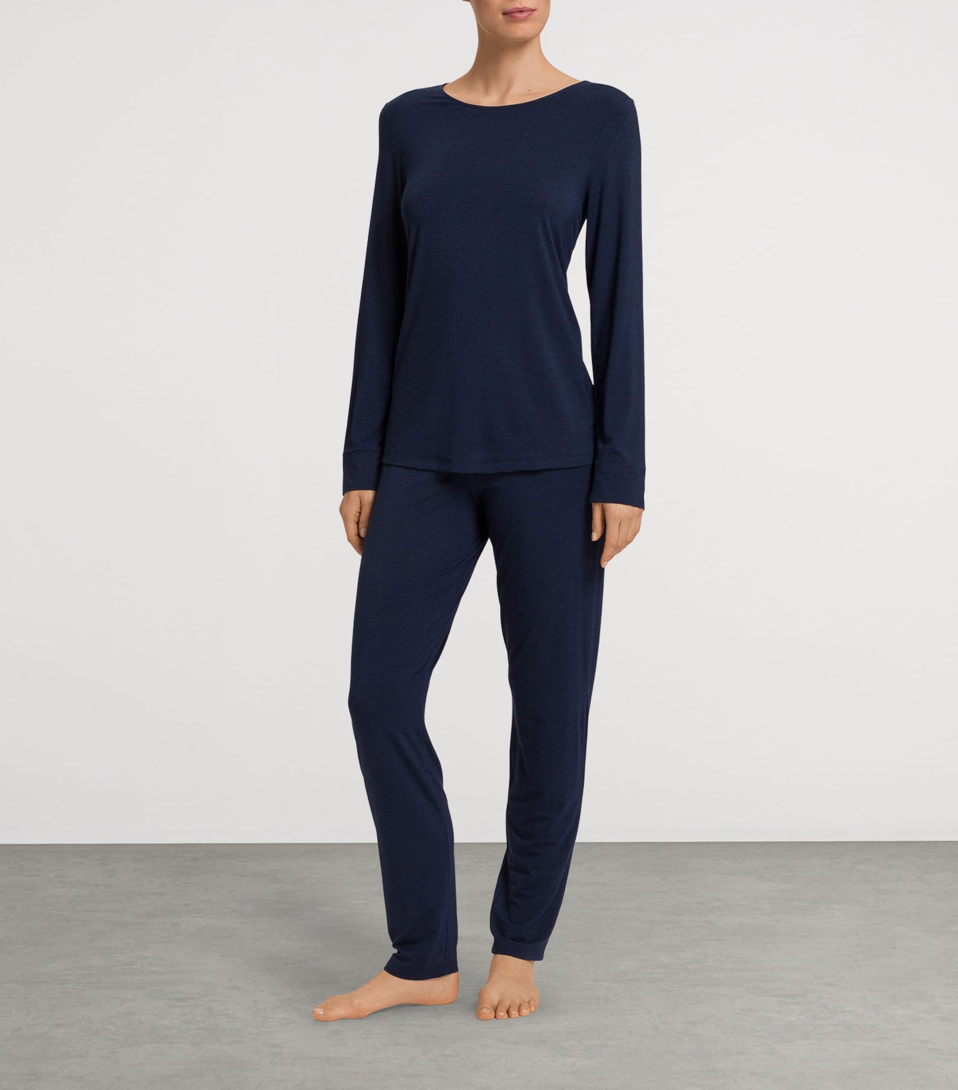 Hanro Navy Natural Elegance Pyjama Set