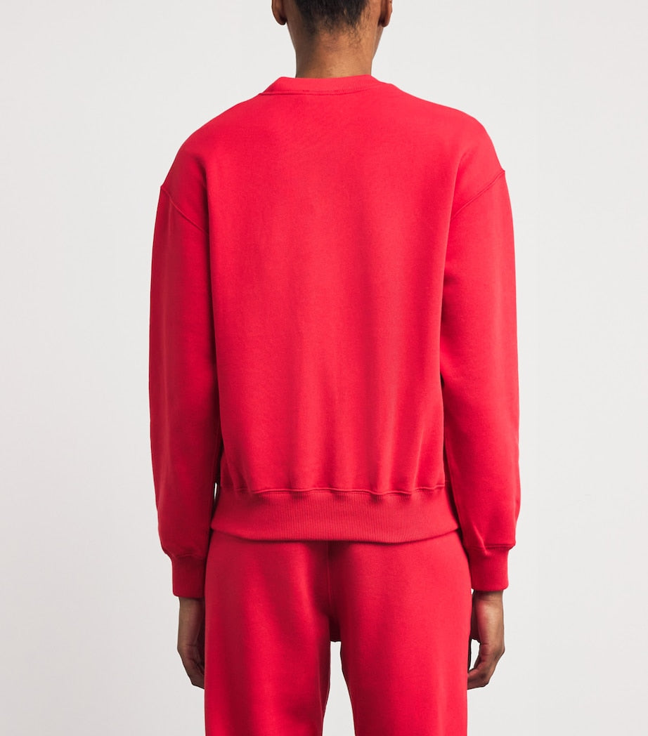 Orange Cotton-Blend Polo Pony Sweatshirt