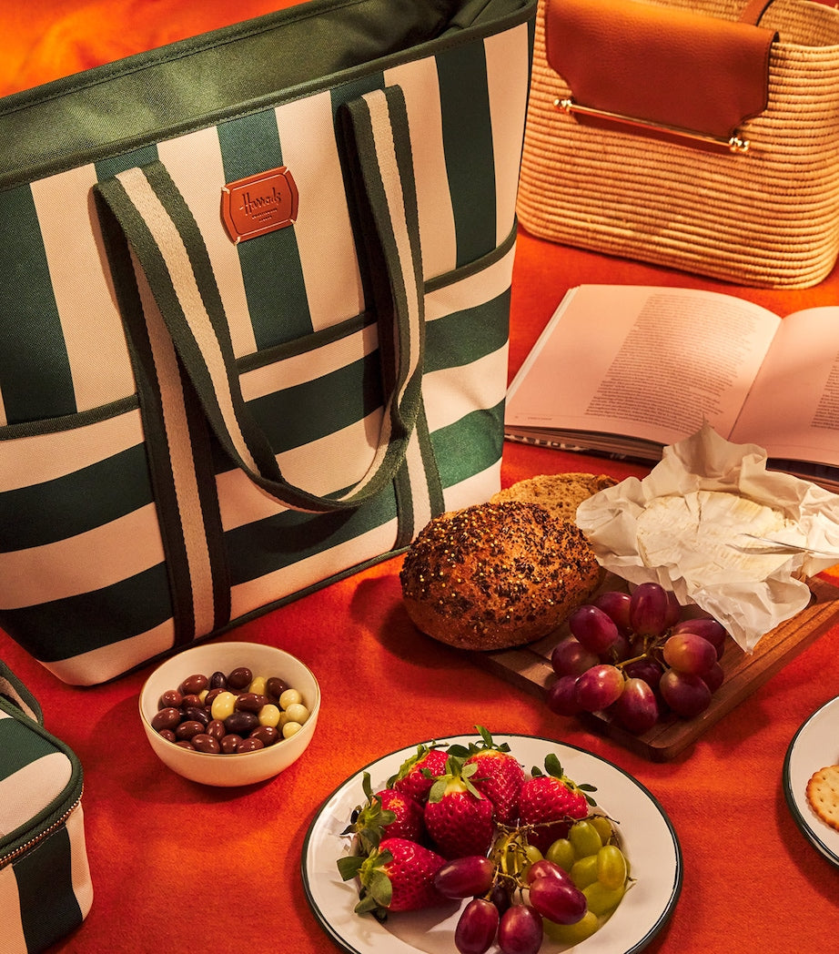 Striped Cooler Tote Bag