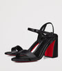 Christian Louboutin Black Miss Jane Nappa Leather Heeled Sandals 85