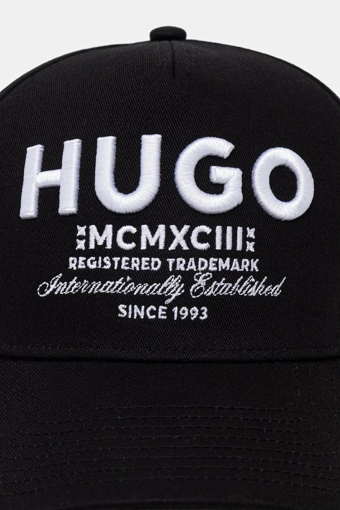 HUGO Blue шапка с козирка мъжка от памук Merk-Cap
