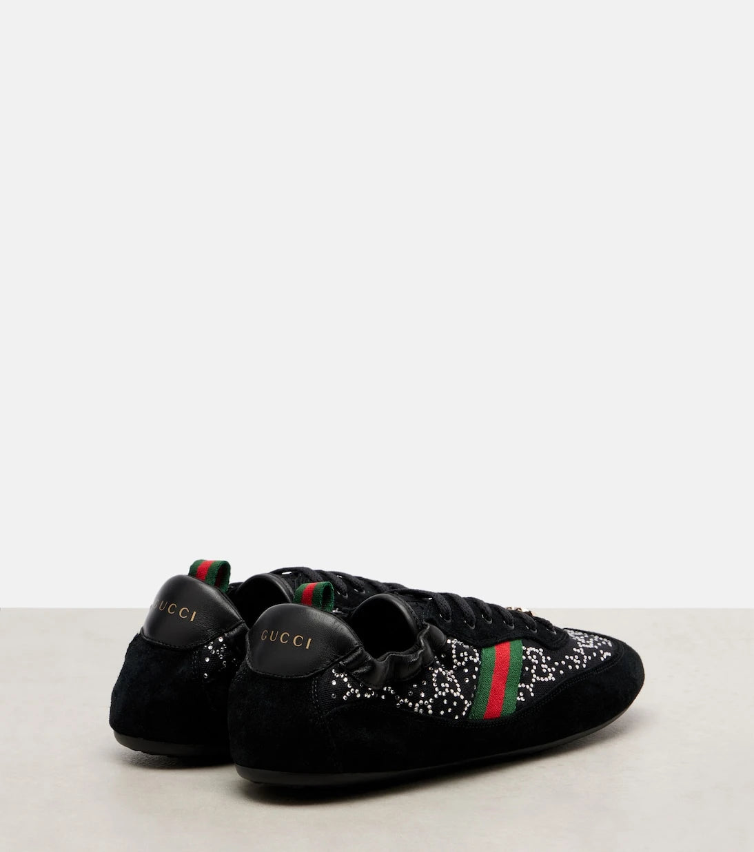 Gucci - Gucci Shift suede-trimmed sneakers