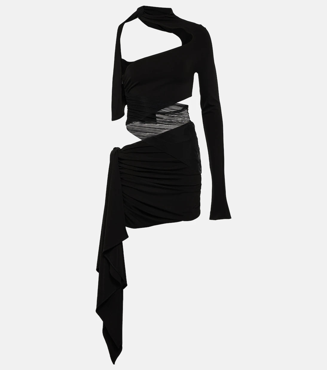 Mugler - Draped cutout minidress