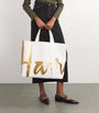 Large Cotton Logo Tote Bag IVORY