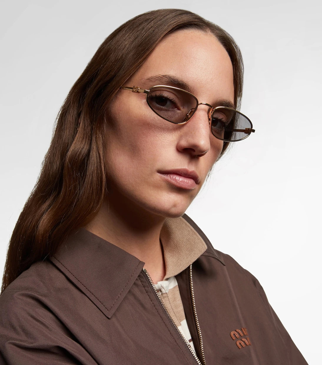Miu Miu - Logo oval sunglasses