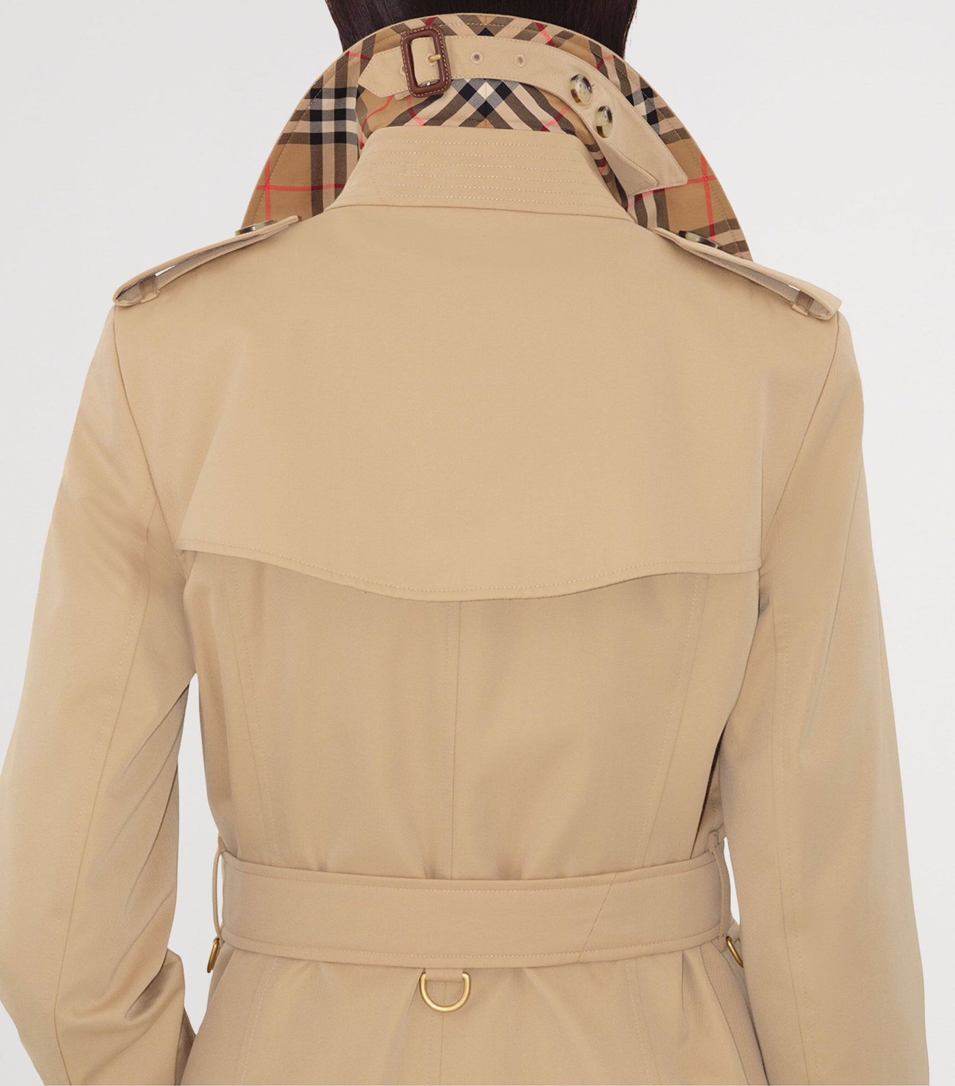 Burberry Beige Gabardine Short Chelsea Heritage Trench Coat