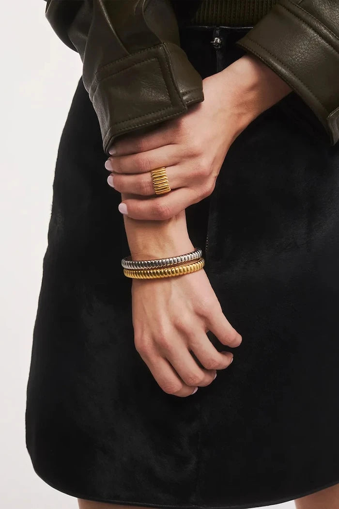 Altın kaplama gümüş kadın bilekliği Bott Mini Bracelet