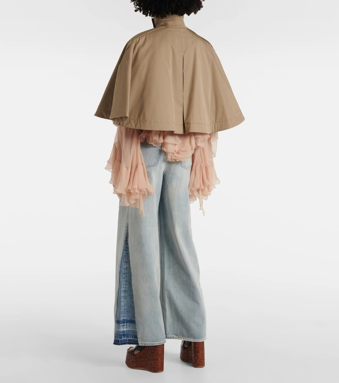 Chloé - Cropped cotton gabardine cape