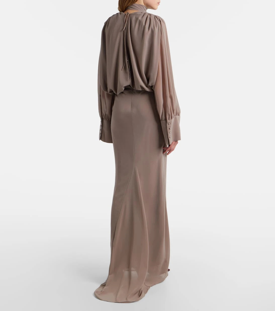Rotate - Scarf-detail maxi dress