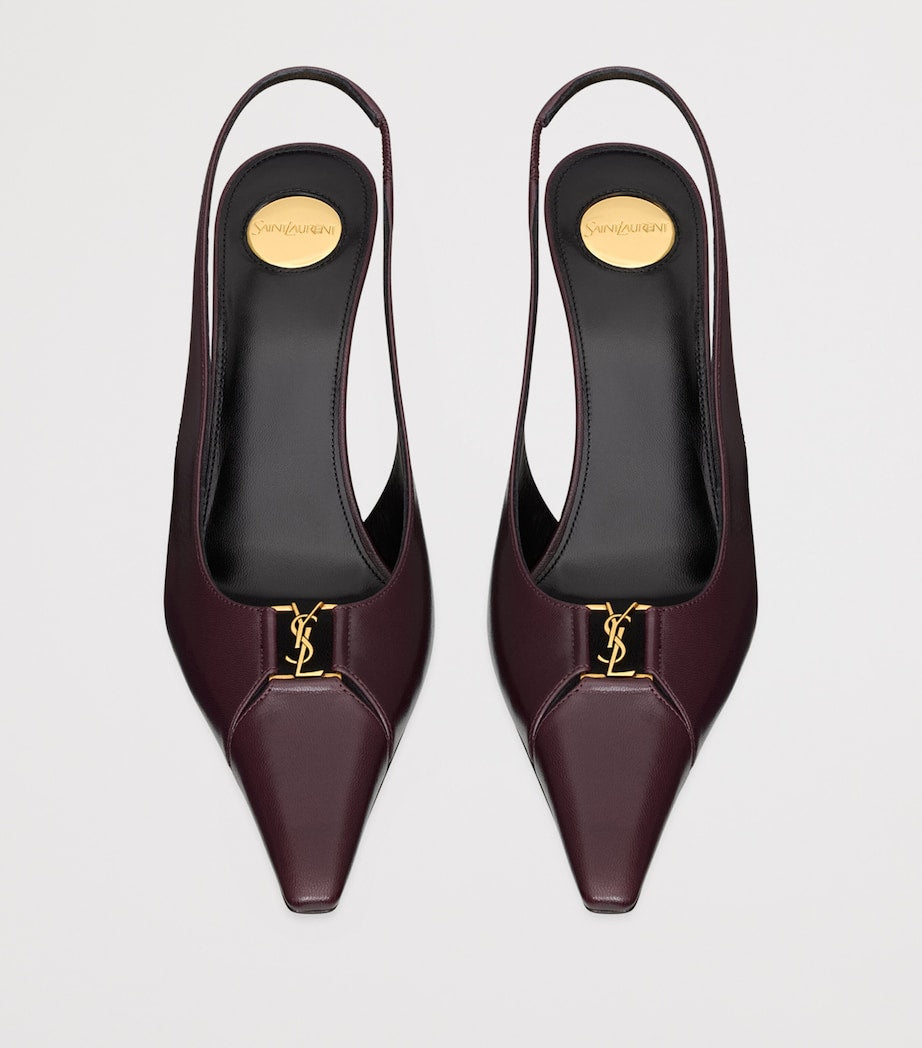 Saint Laurent Pink Babylone Slingback Pumps 90