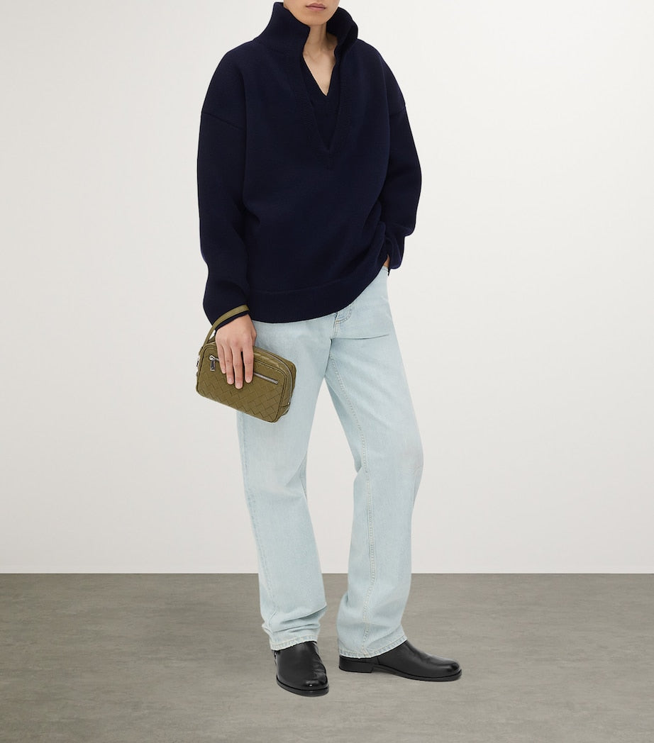 Bottega Veneta Leather Intrecciato Pouch