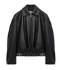 LOEWE Black Leather Buckled Shirt Jacket
